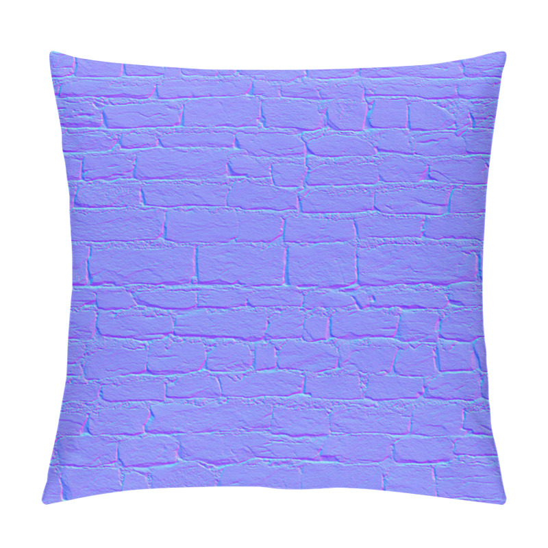 Personality  Normal Map Texture Bricks, Texture Mapping Normal Pillow Covers