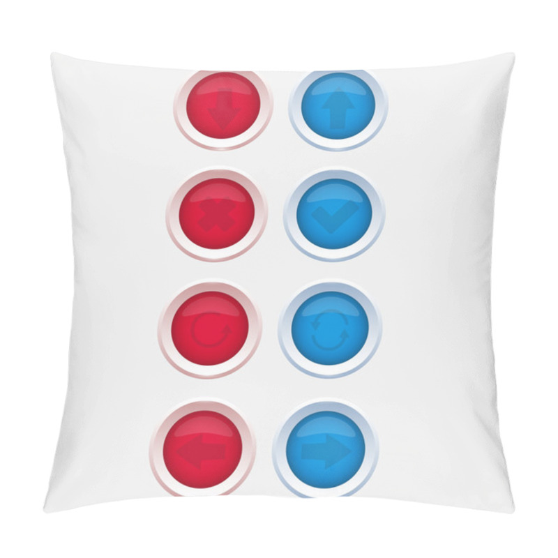 Personality  Vector Web Buttons With Navigations Icon Pillow Covers