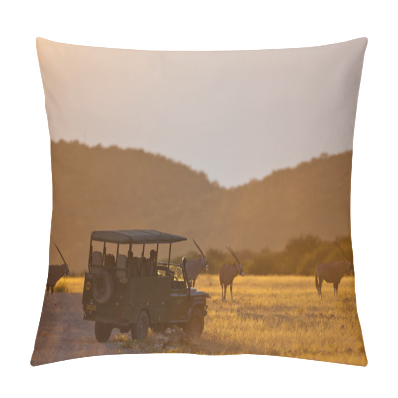 Personality  Gemsbok Antelopes, Safari, Namibia Pillow Covers