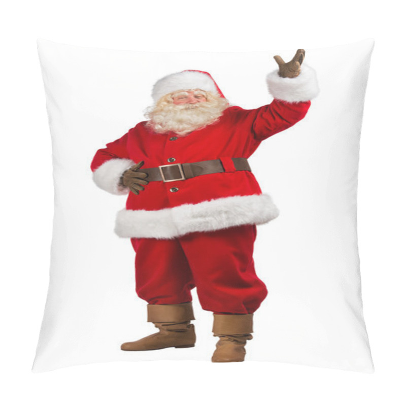 Personality  Santa Claus With His Hands Open Pillow Covers