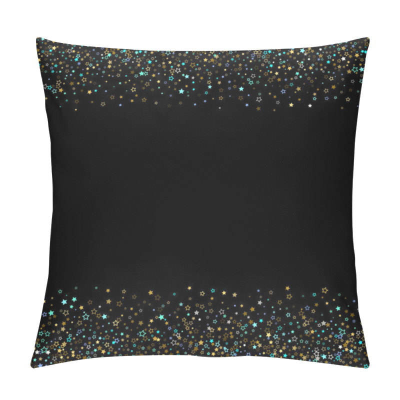 Personality  Gold, Blue Stars, Sprocket, Shiny Confetti.  Pillow Covers