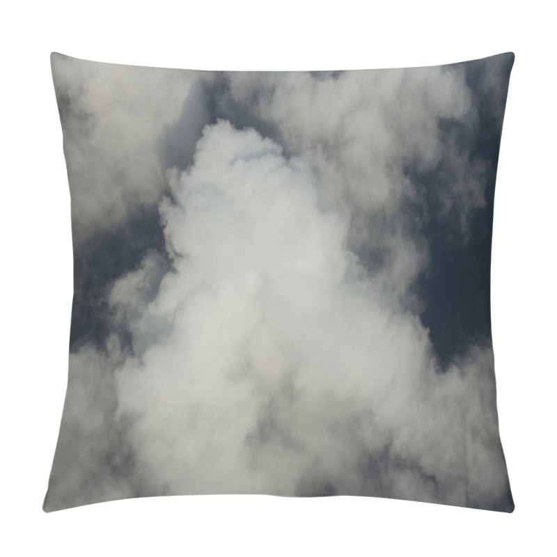 Personality  Beautiful Clouds Over The Sea, Beautiful White Clouds Forming And Moving In Blue Sky  Pillow Covers