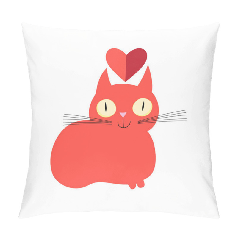 Personality  Red Cat Pillow Covers