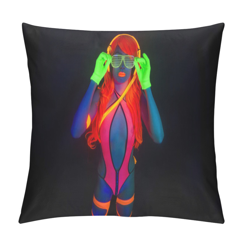 Personality  Sexy Neon Uv Glow Dancer Pillow Covers