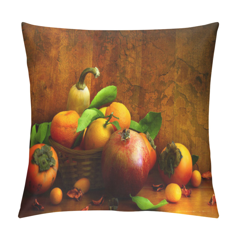 Personality  Persimmon, Pomegranate And Citrus Fruits Pillow Covers