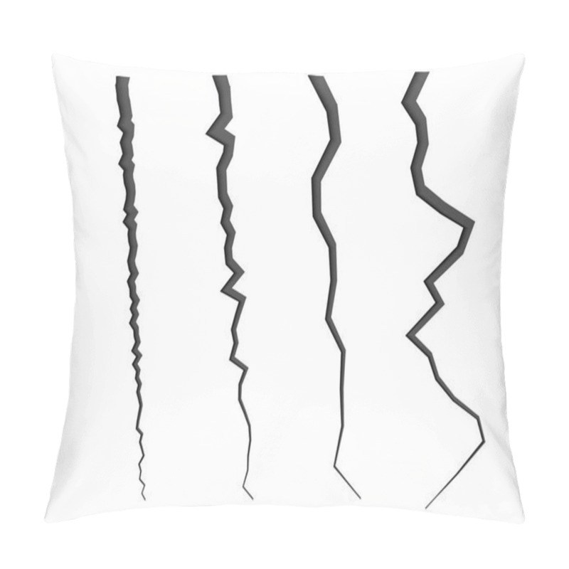 Personality  Set Of Cracked Lines. Crash Effect Pillow Covers