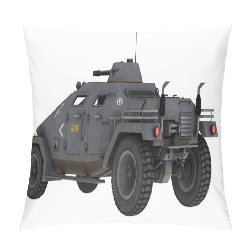 Personality  3D CG Rendering Of An Armored Car Pillow Covers