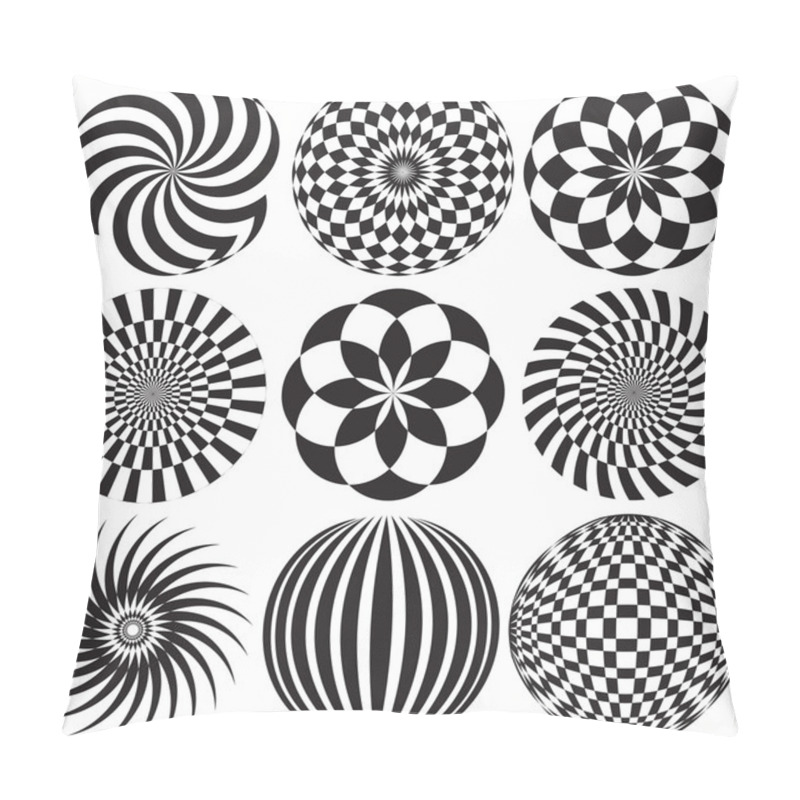 Personality  Black And White Optical Art Pillow Covers