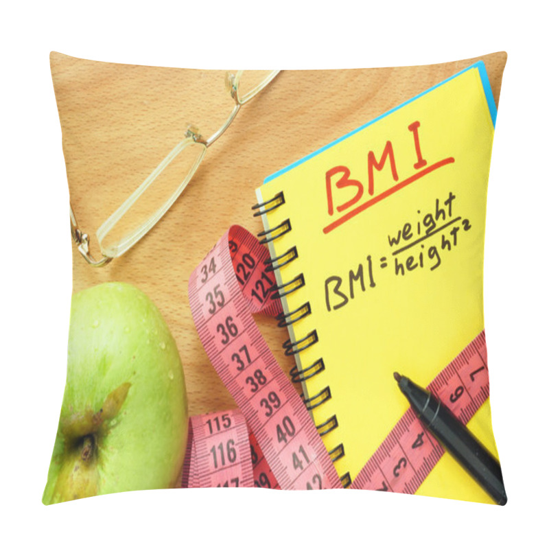 Personality  BMI Body Mass Index Formula Rate Formula In A Notepad. Pillow Covers