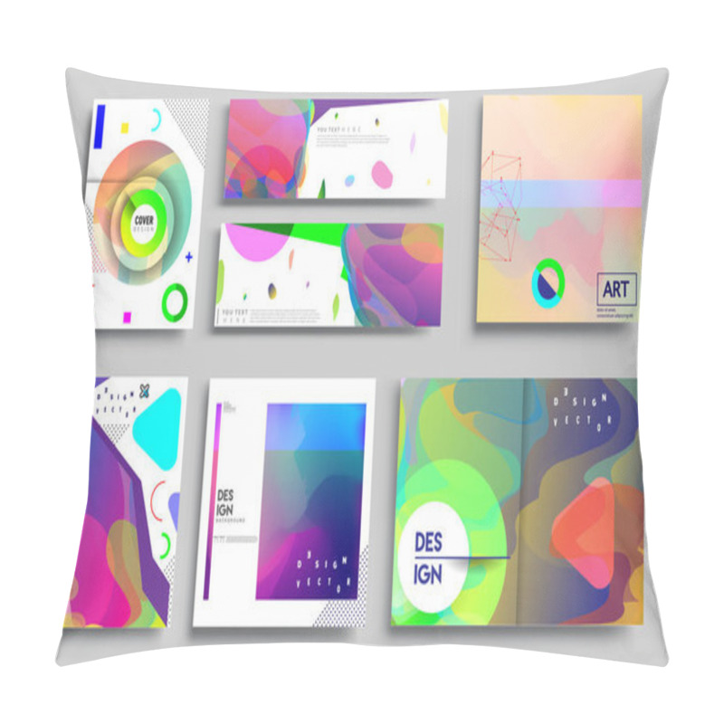 Personality  Modern Abstract Covers Sets. Cool Gradient Shapes Composition, Vector Covers Design. Pillow Covers