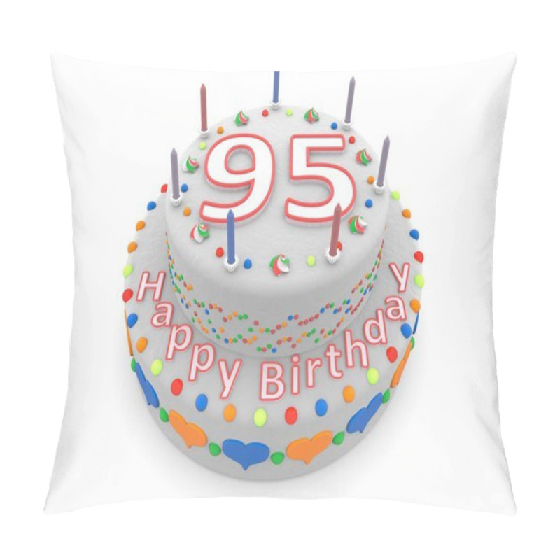 Personality  White Birthday Cake Pillow Covers