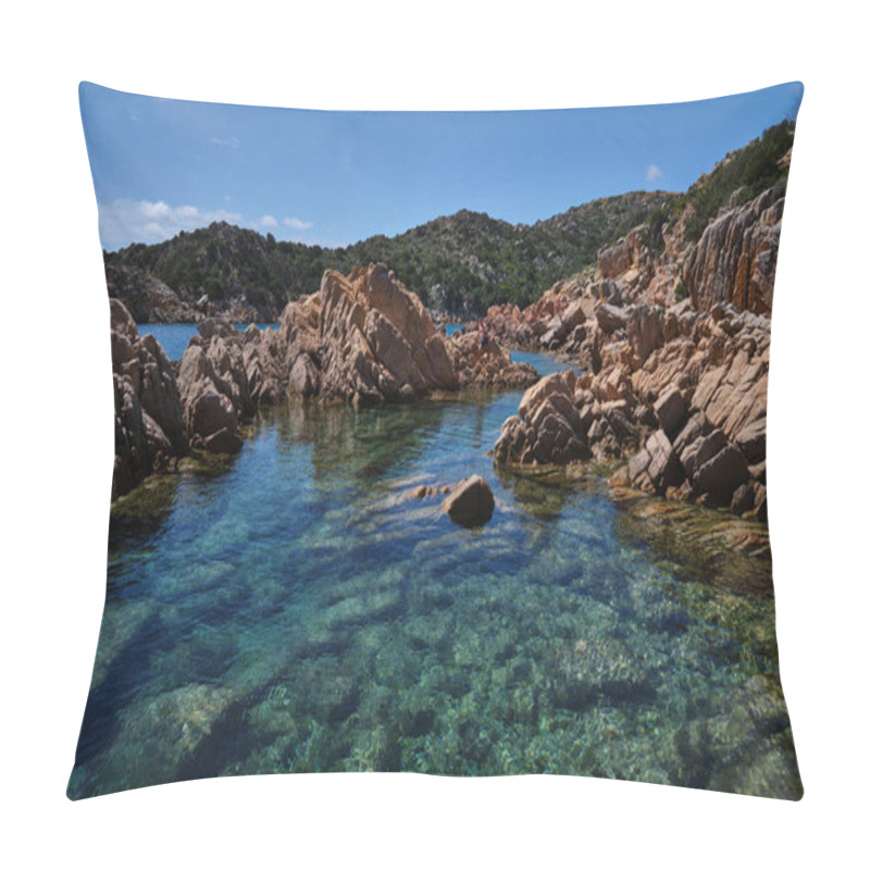 Personality  Cala Brigantina Beach, Little Cove In Caprera Island, La Maddalena, Sardinia Pillow Covers