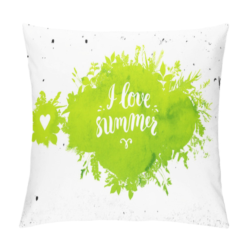 Personality  Green Floral Summer Background Pillow Covers