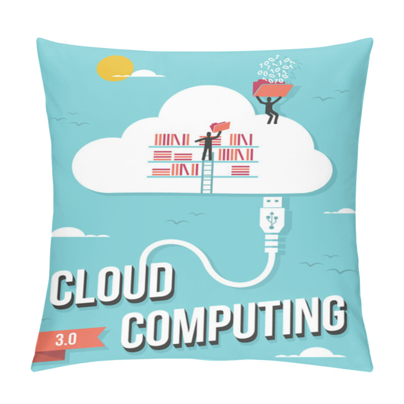 Personality  Cloud Computing Concept Pillow Covers