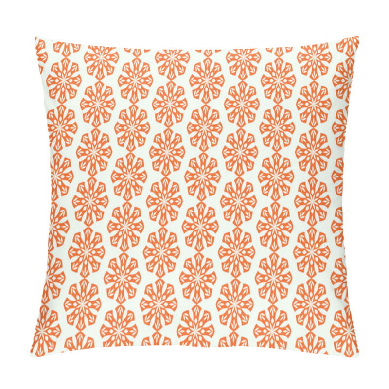 Personality  Orange Retro Flower And Leaves Pattern On Pastel Background Pillow Covers