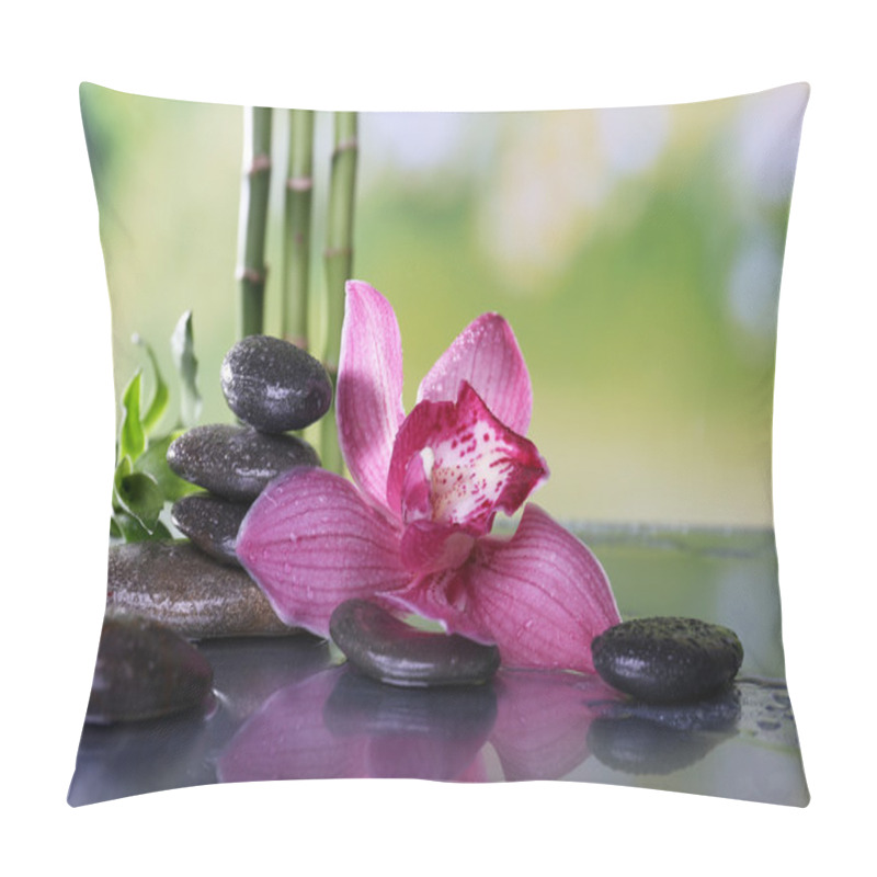 Personality  Spa Stones, Bamboo Branches Pillow Covers