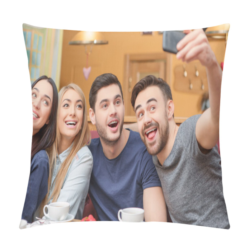 Personality  Beautiful Young People In The Cafe Pillow Covers