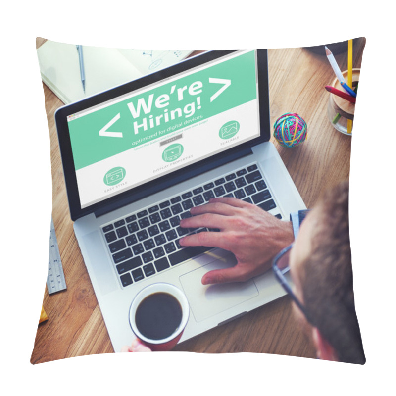 Personality  Business Worker, Hiring  Concept Pillow Covers