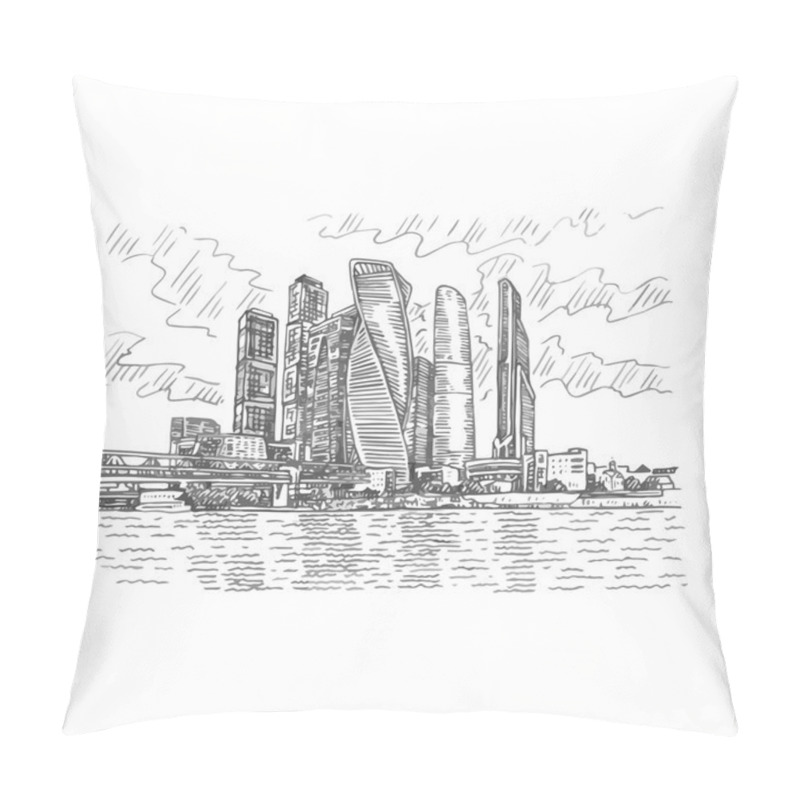 Personality  Moscow City (Moscow International Business Center), Russia. Pillow Covers