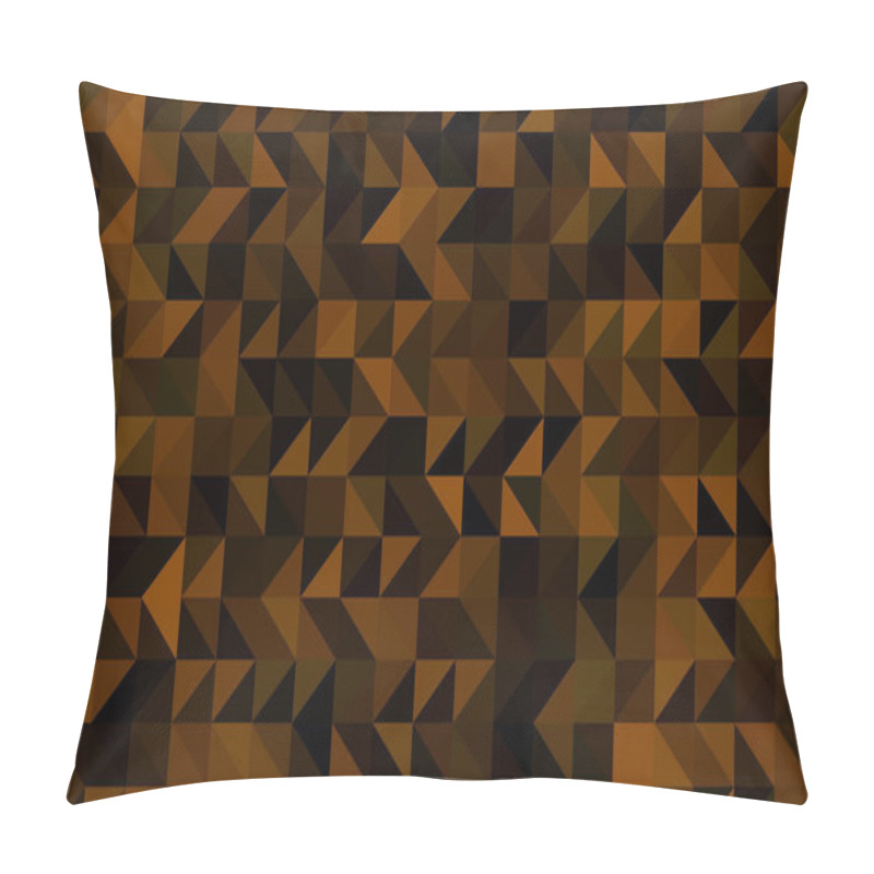 Personality  Dark Brown Vector Abstract Polygonal Template. Creative Illustration In Halftone Style With Gradient. The Template Can Be Used As A Background For Cell Phones. Pillow Covers