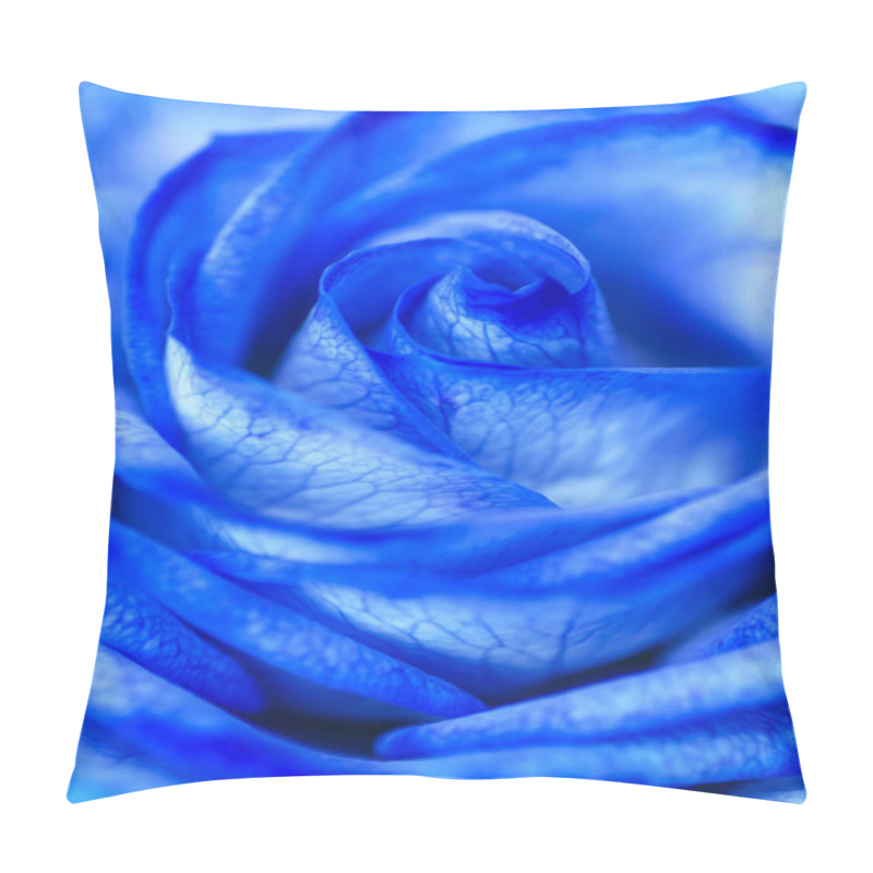 Personality  Blue Rose Macro Pillow Covers