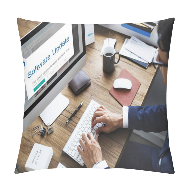 Personality  Businessman Working In Office Pillow Covers