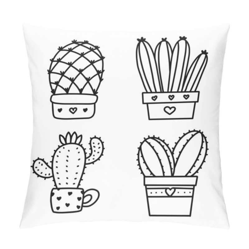 Personality  Drawn Cactus Collection Set Cute Floral Mexican Pillow Covers