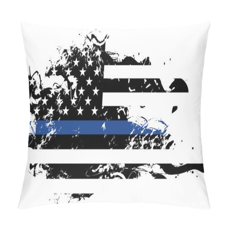 Personality  Abstract Police Support Flag Illustration Pillow Covers