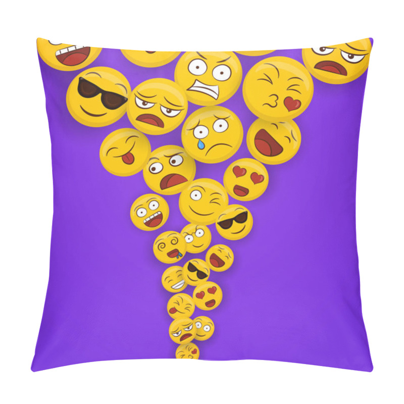 Personality  Fun Smiley Face Cartoon Icon Splash Background Pillow Covers