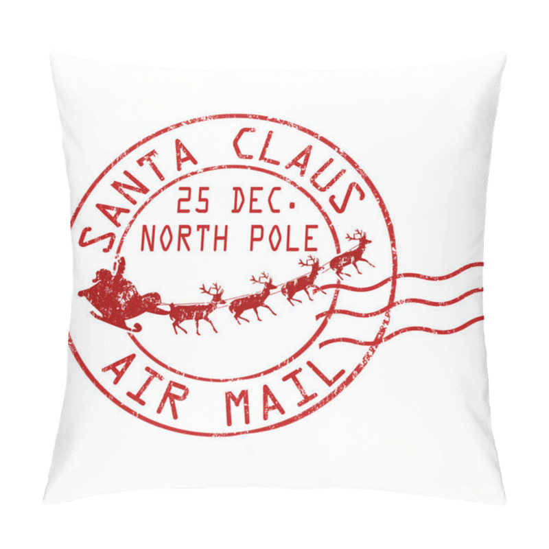 Personality  Santa Claus Air Mail Stamp Pillow Covers