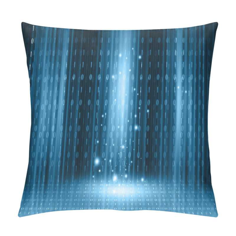 Personality  Futuristic Technology, Binary Code Background	 Pillow Covers