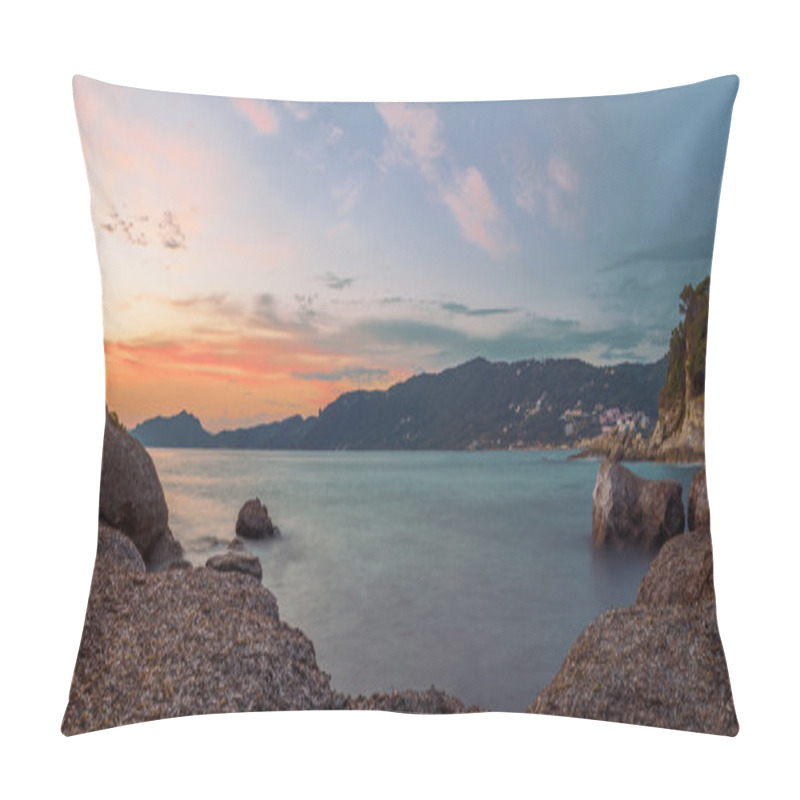 Personality  Corfu Coast Sunset, Greece Pillow Covers