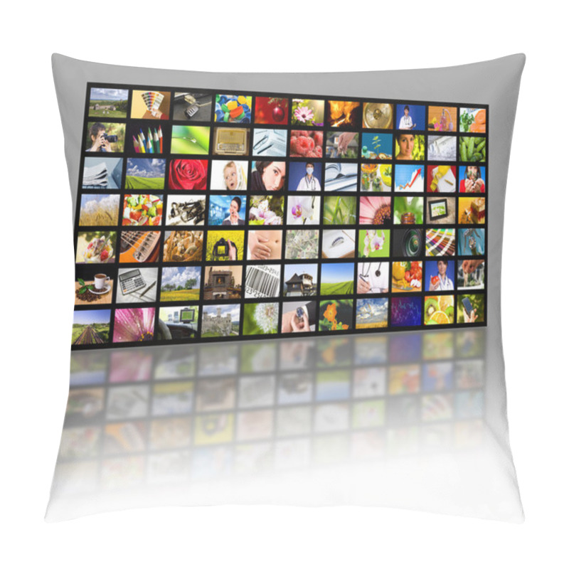 Personality  Television Production Concept. TV Movie Panels Pillow Covers