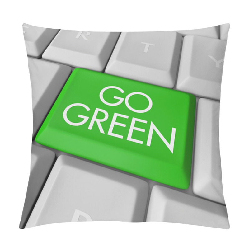 Personality  Go Green Computer Key Pillow Covers