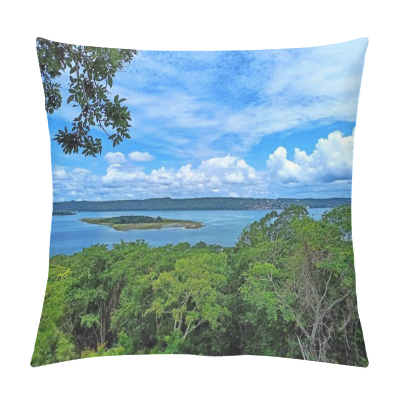 Personality  Scenic View Of Lake Peten Itza From San Miguel Lookout, Peten, Guatemala Pillow Covers