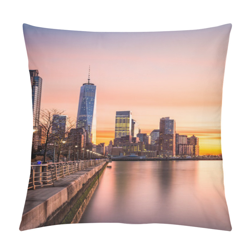 Personality  Lower Manhattan At Sunset Pillow Covers