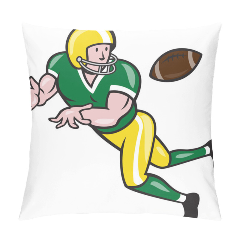 Personality  American Football Wide Receiver Catch Ball Cartoon Pillow Covers