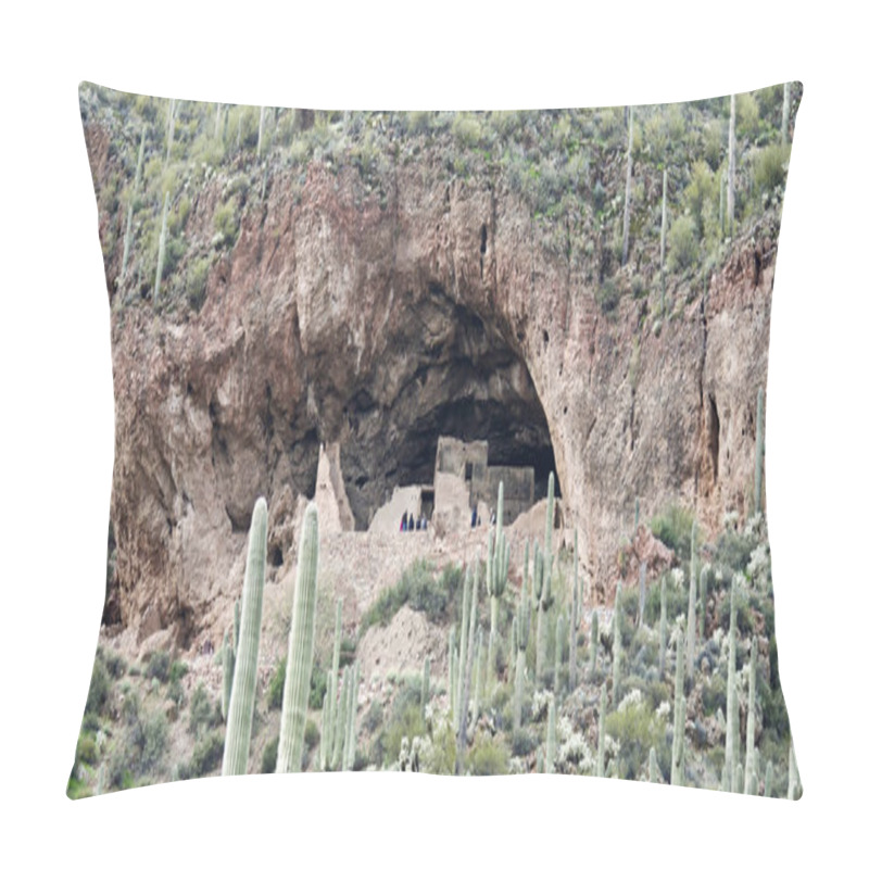 Personality  The Lower Cliff Dwelling At Tonto National Monument Pillow Covers