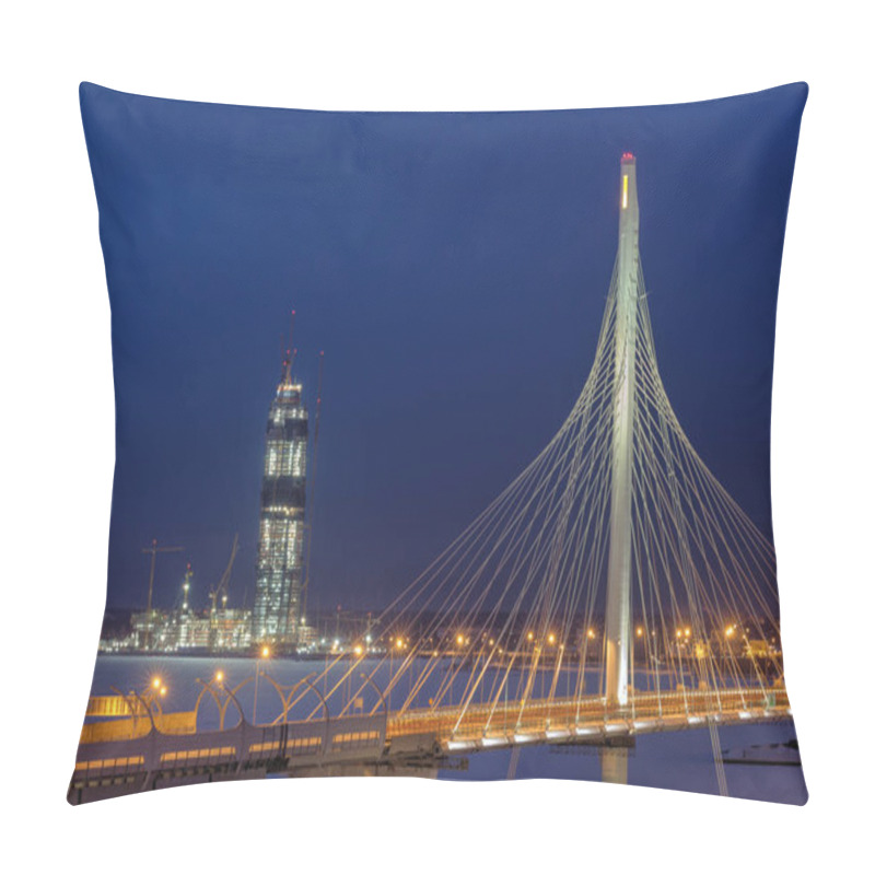 Personality  Building Skyscraper Gazprom Office, Business Complex Lakhta Tower, Saint-Petersburg, Russia. Pillow Covers