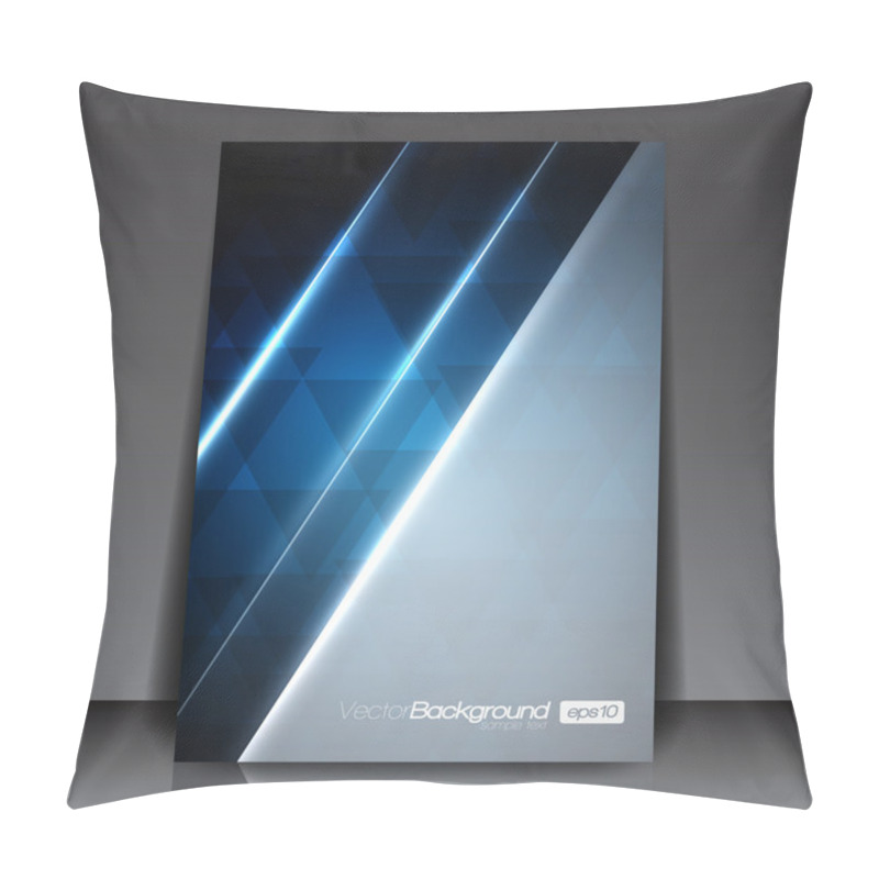 Personality  Abstract Modern Blue Vector Flyer For You | EPS10 Design Pillow Covers