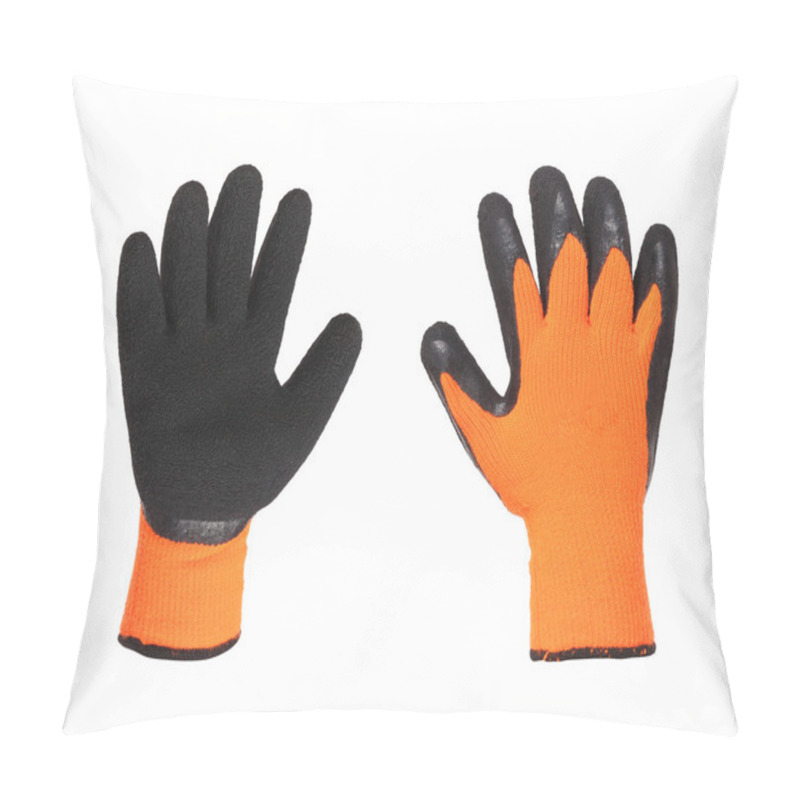 Personality  Protective Gloves Orange And Black Pillow Covers