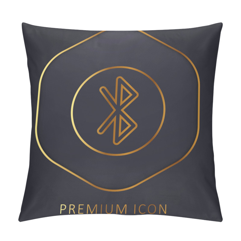 Personality  Bluetooth Golden Line Premium Logo Or Icon Pillow Covers