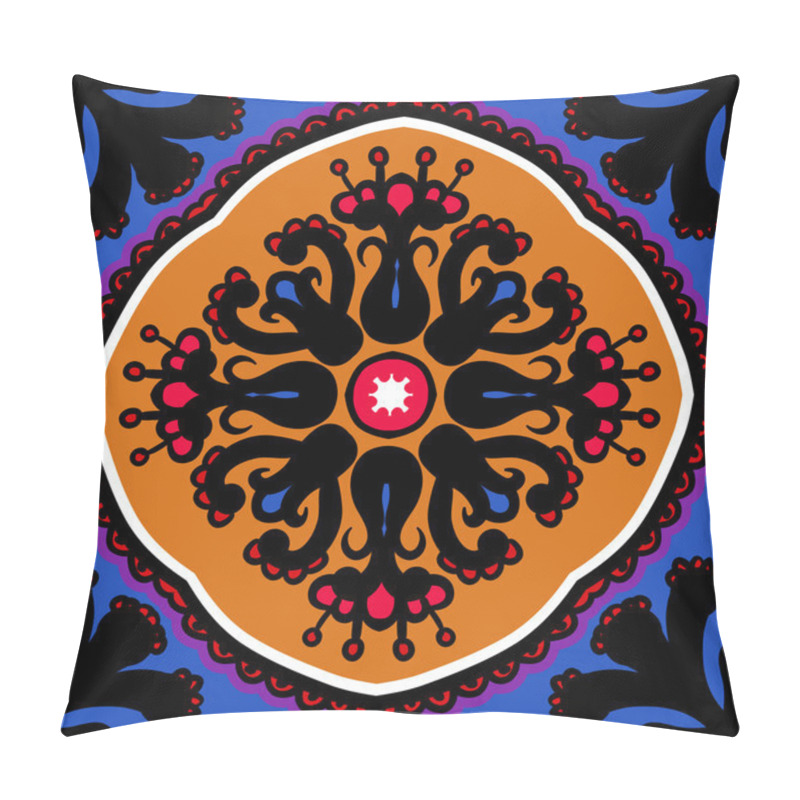 Personality  Suzani, Vector Seamless Ethnic Pattern Pillow Covers