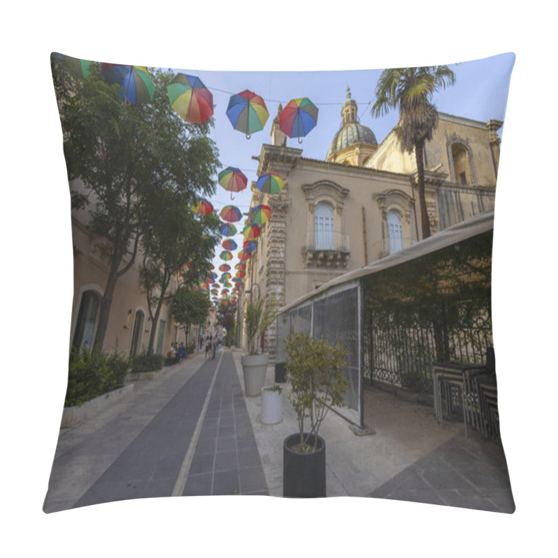 Personality  RAGUSA, ITALY, JUNE 23, 2023 - The Center Of Ragusa, Sicily, Italy Pillow Covers