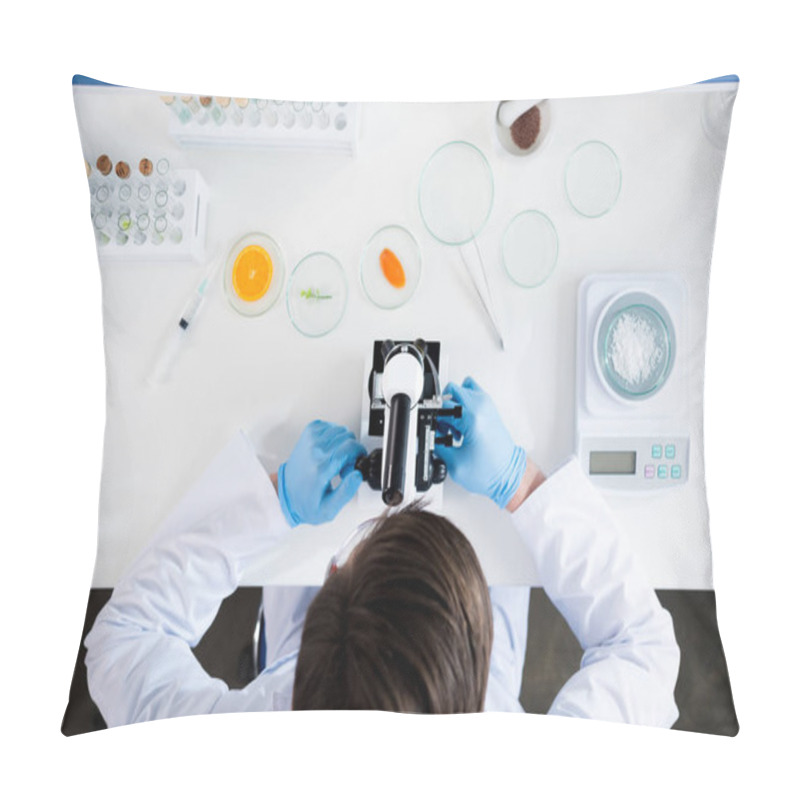 Personality  Male Scientist At Laboratory Pillow Covers