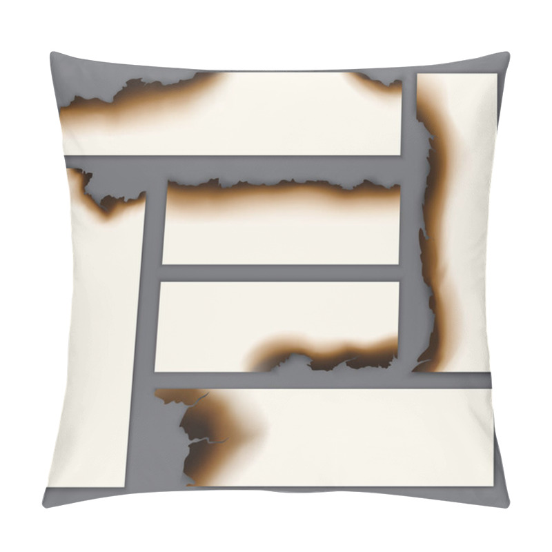 Personality  Realistic Burnt Blank Paper Sheets Set Pillow Covers