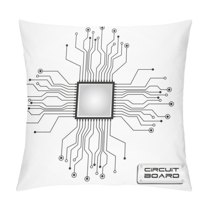 Personality  Circuit Board Cpu Pillow Covers