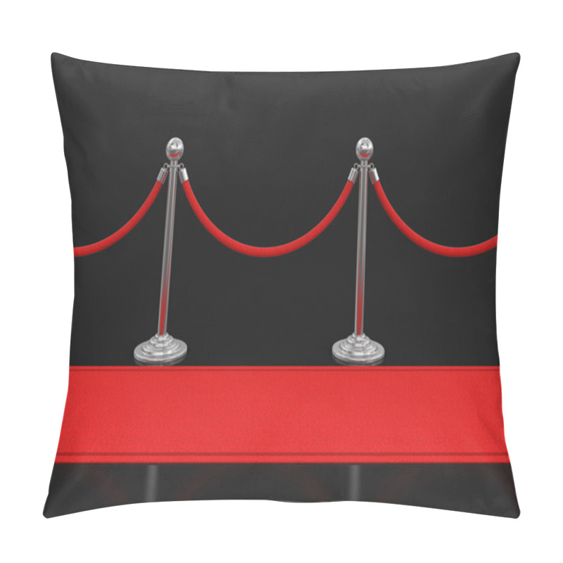 Personality  Red Carpet And Stanchions. Image With Clipping Path Pillow Covers