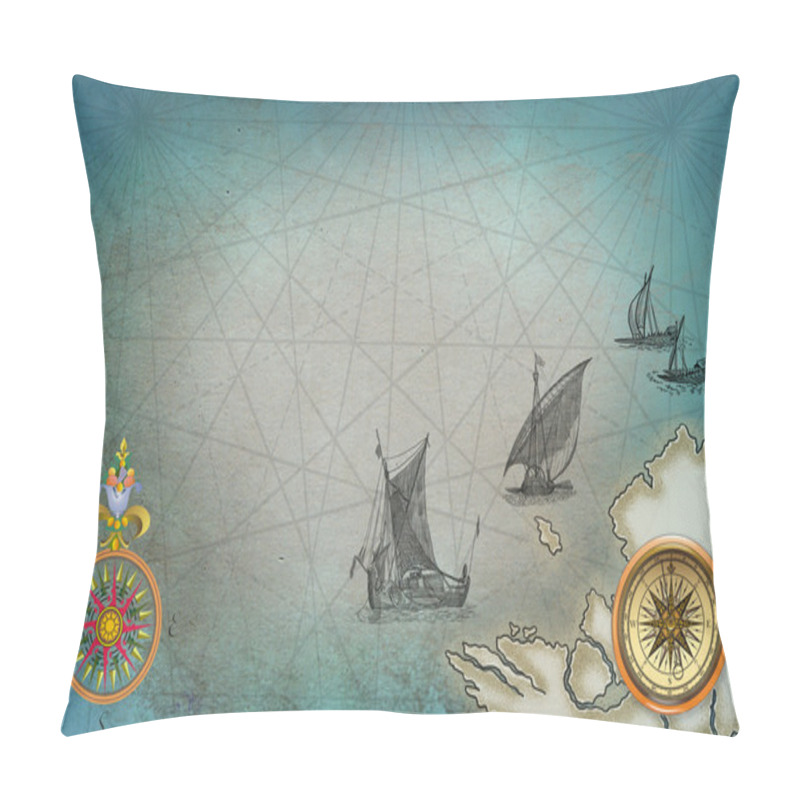 Personality  Pirate Map Pillow Covers