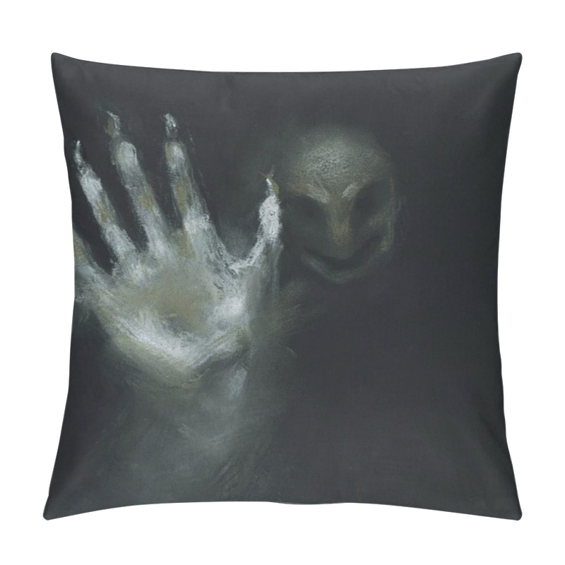 Personality  Halloween Dark Gothic Art Drawing. Creepy Cute Black Drawing Of A Sinister Alien Creature. Horror Goth Weird Drawing Of A Spooky Hand. Evil Dark Fantasy Picture. Cute Bizarre Ominous Demonic Arm Image. Pillow Covers